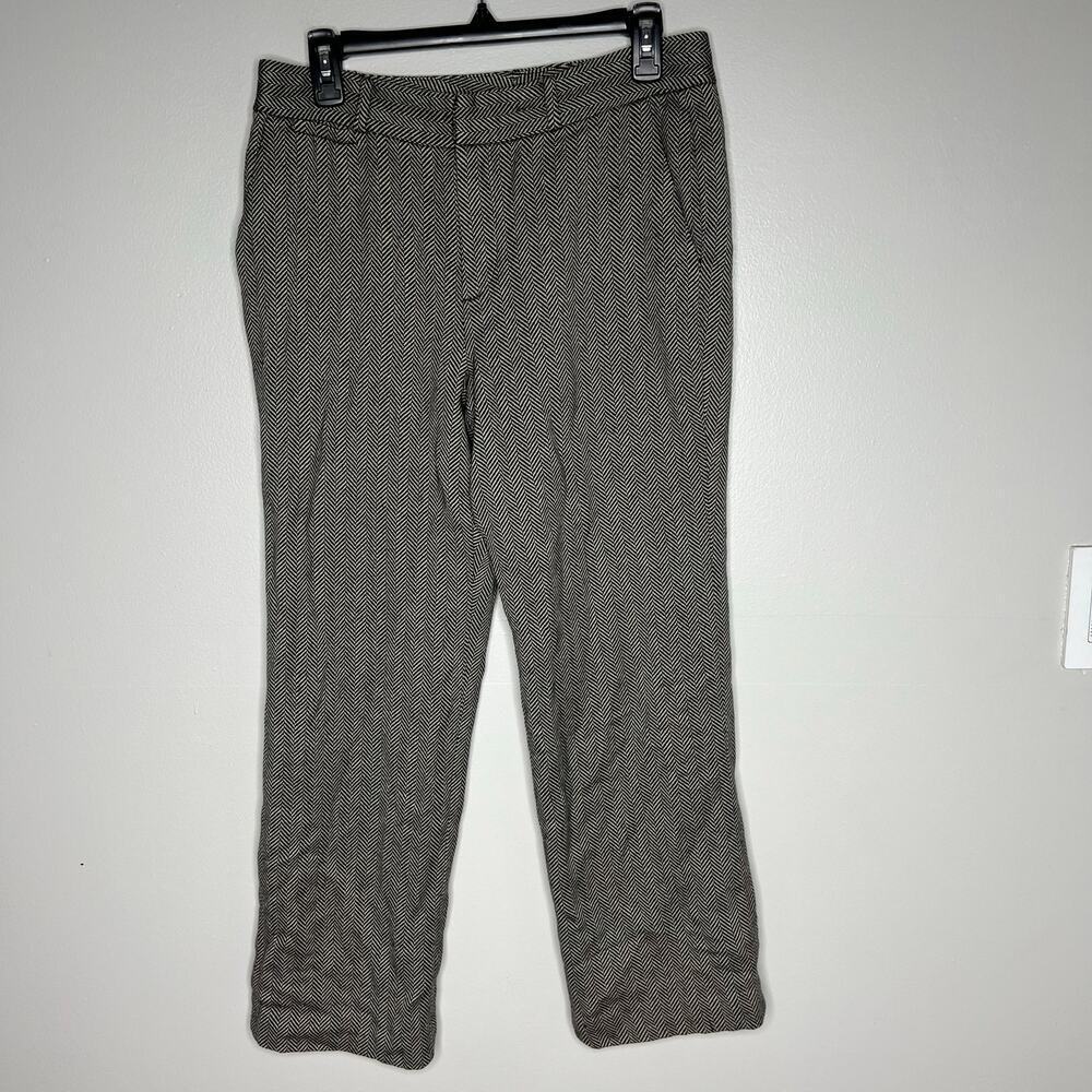 Lauren Ralph Lauren Petite Women's Houndstooth Wool Dress Pants 8P Straight Leg